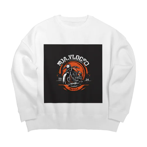 MAYCYCLE - バイク文化の新風を告げるオートバイロゴ Big Crew Neck Sweatshirt