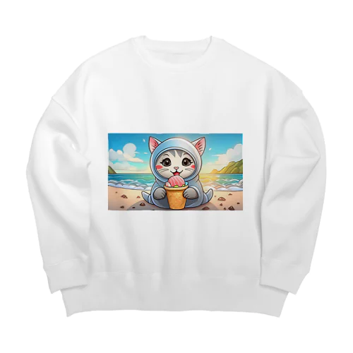 着ぐるみCat★ Big Crew Neck Sweatshirt