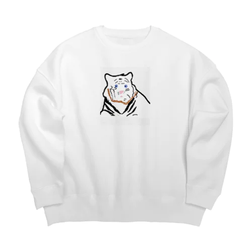 ホワイトタイガー Big Crew Neck Sweatshirt