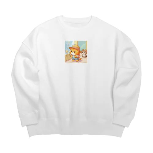 にゃんともキュートなショッピングタイム♪ Big Crew Neck Sweatshirt