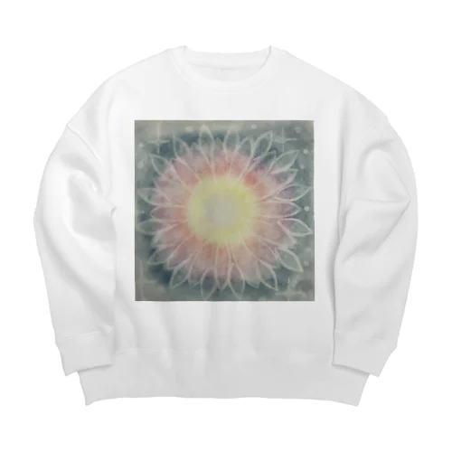 光のパステルアート　涼しい光 Big Crew Neck Sweatshirt