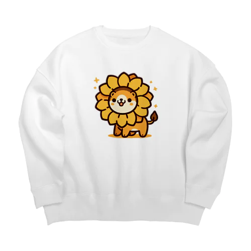 向日葵になったライオン Big Crew Neck Sweatshirt