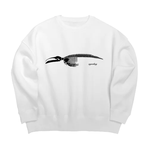 シロナガスクジラ標本 Big Crew Neck Sweatshirt