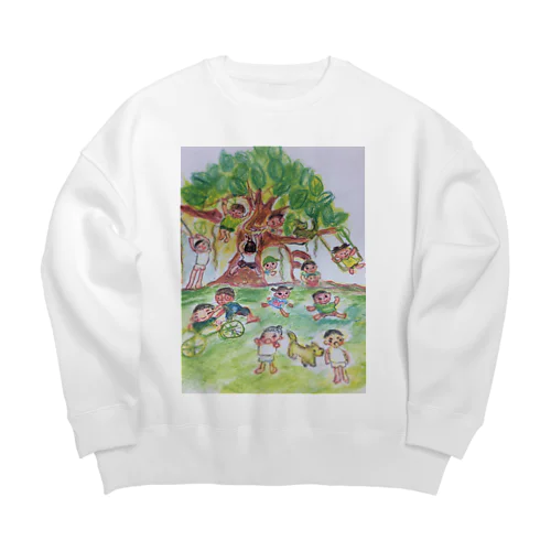 NATUKASII🌿FUUKEI Big Crew Neck Sweatshirt