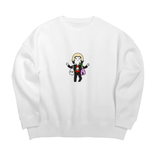 おつかい系男子 Big Crew Neck Sweatshirt