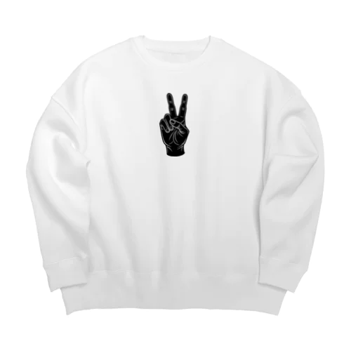 ピースサイン Big Crew Neck Sweatshirt