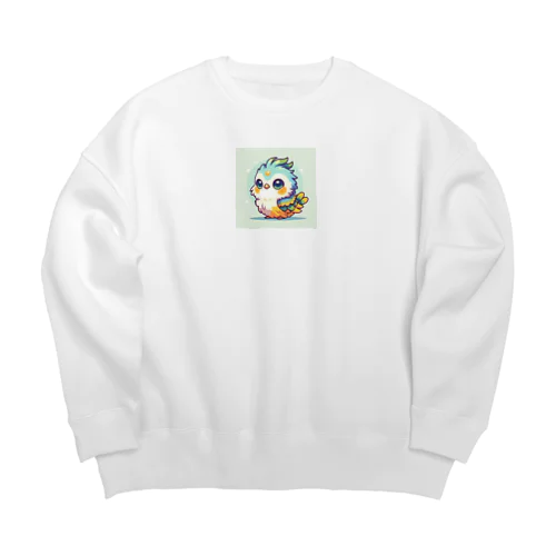干支の鳥ちゃん02 Big Crew Neck Sweatshirt