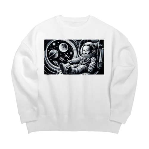 宇宙船に乗った赤ちゃん4 Big Crew Neck Sweatshirt