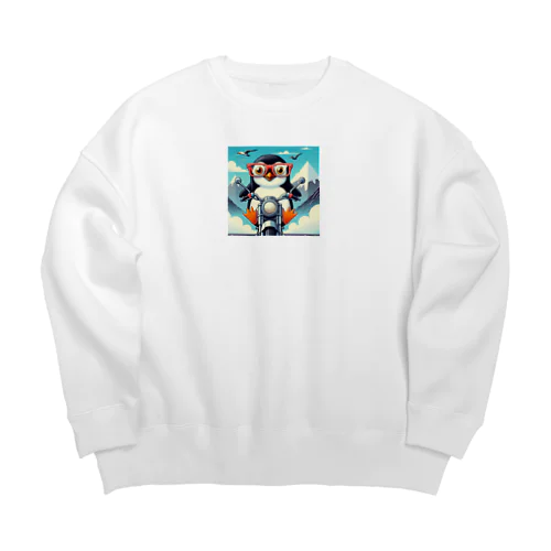 サングラスをかけたワイルドなペンギン③ Big Crew Neck Sweatshirt