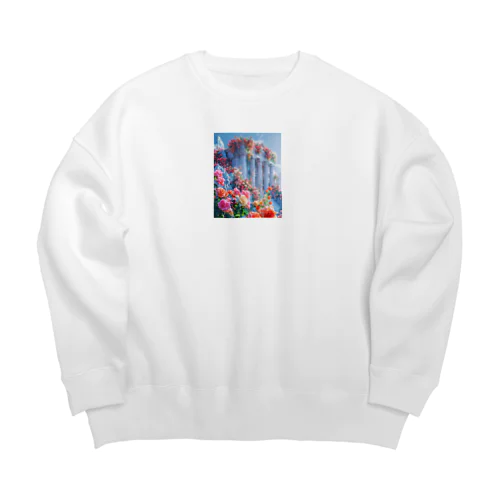 「バラ色の夢の神殿」 Big Crew Neck Sweatshirt