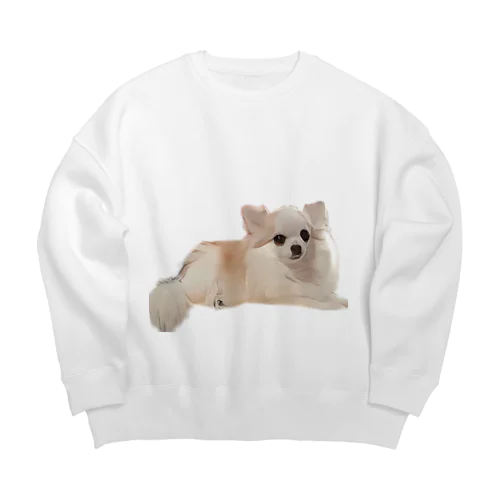 可愛い犬のアイテム Big Crew Neck Sweatshirt