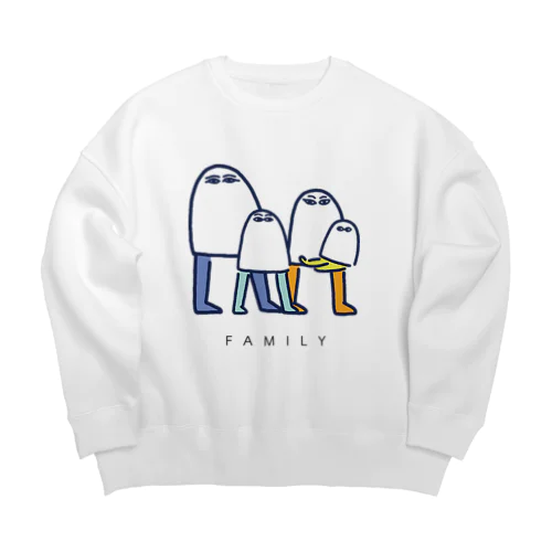 謎のメジェド様ファミリー Big Crew Neck Sweatshirt