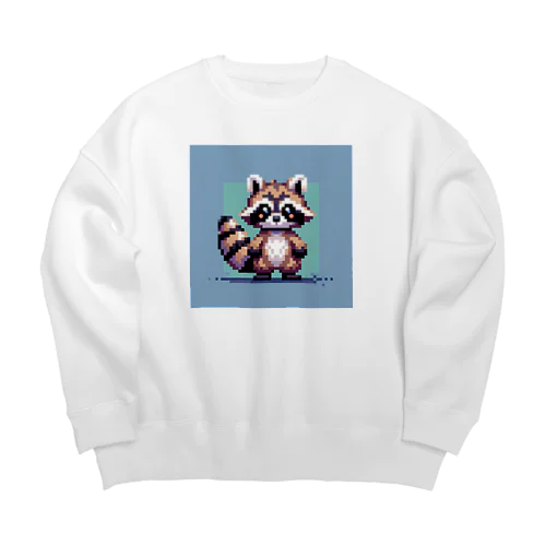 ドット絵アライグマちゃんTシャツサイズ ビッグシルエットスウェット