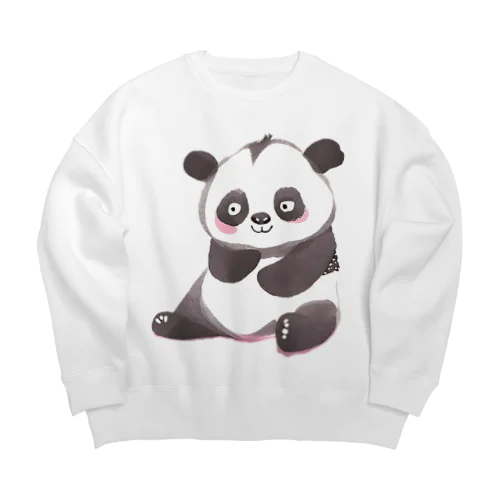 かわいいパンダさん Big Crew Neck Sweatshirt