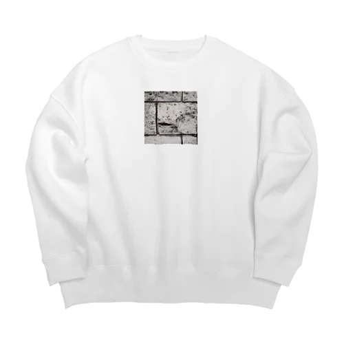 白いブロック Big Crew Neck Sweatshirt