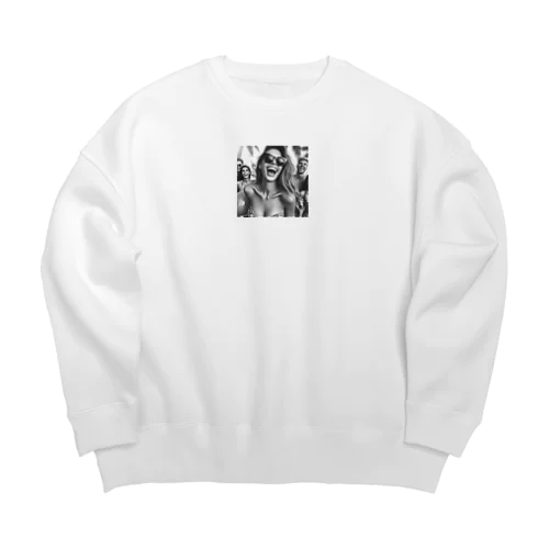 Summer Party Big Crew Neck Sweatshirt