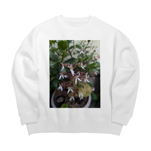 ユキノシタのお花が可愛らしい〜 Big Crew Neck Sweatshirt