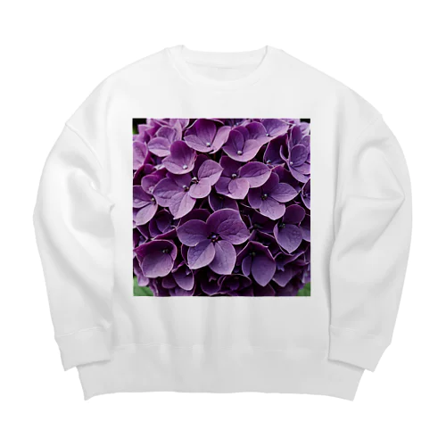 魅惑の紫陽花 Big Crew Neck Sweatshirt