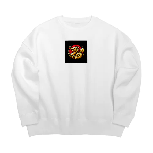 幸運を呼ぶ金龍ちゃん🐉 Big Crew Neck Sweatshirt