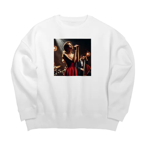 魅惑の女性Jazzヴォーカリスト Big Crew Neck Sweatshirt