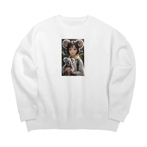 動物占いキャラクター<コアラ> Big Crew Neck Sweatshirt