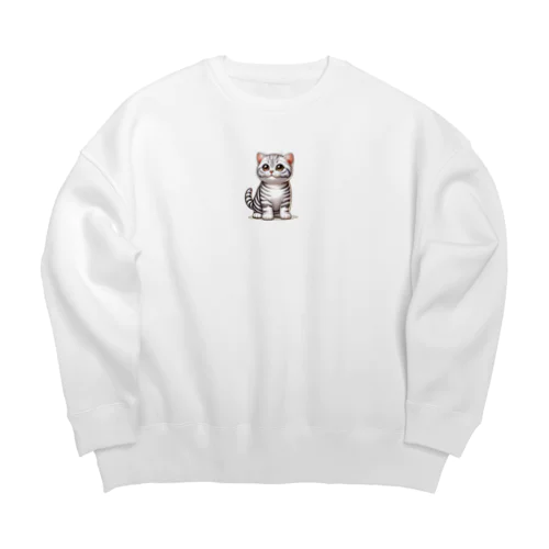 アメリカンショートヘアー Big Crew Neck Sweatshirt