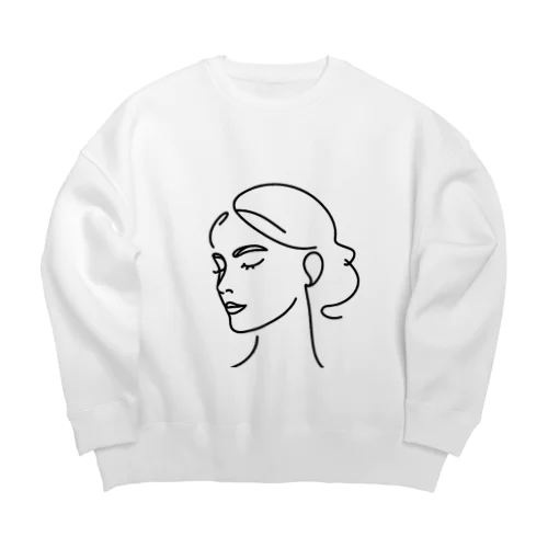 一筆書き風景アート6 Big Crew Neck Sweatshirt