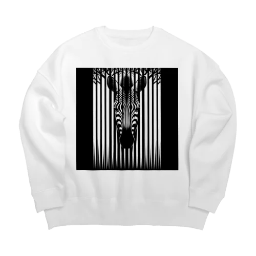 縞馬くん Big Crew Neck Sweatshirt