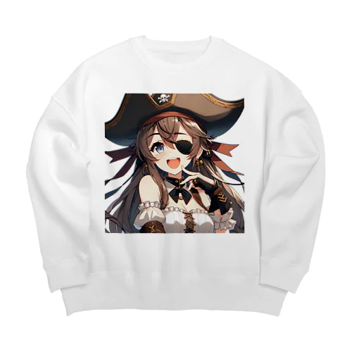 AI美少女リリアの海賊姿 Big Crew Neck Sweatshirt