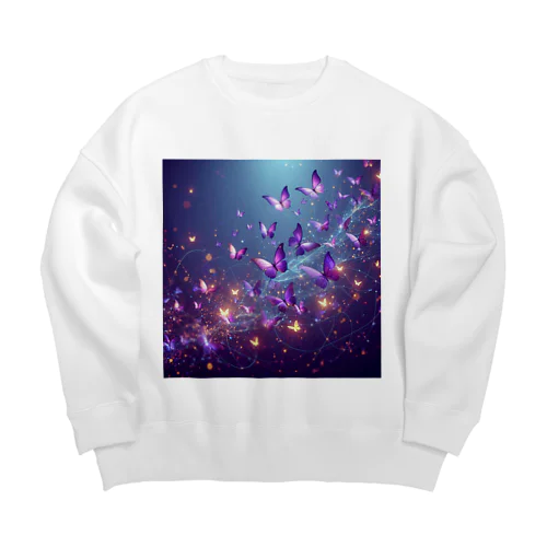 紫蝶・壱 Big Crew Neck Sweatshirt