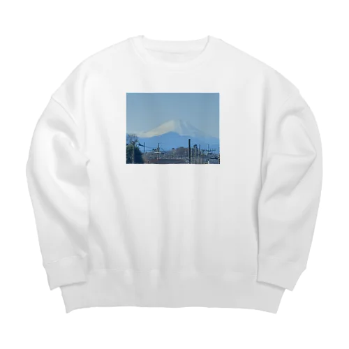 元日の富士山 Big Crew Neck Sweatshirt