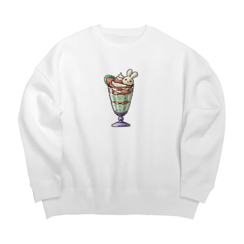 うさうさぱふぇ　メロン味 Big Crew Neck Sweatshirt