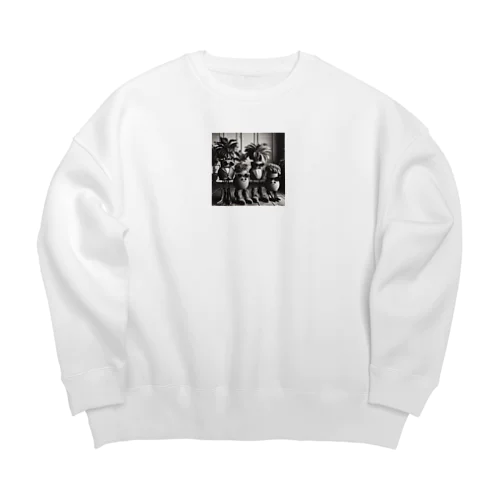 真似しておしゃれになった植物 Big Crew Neck Sweatshirt