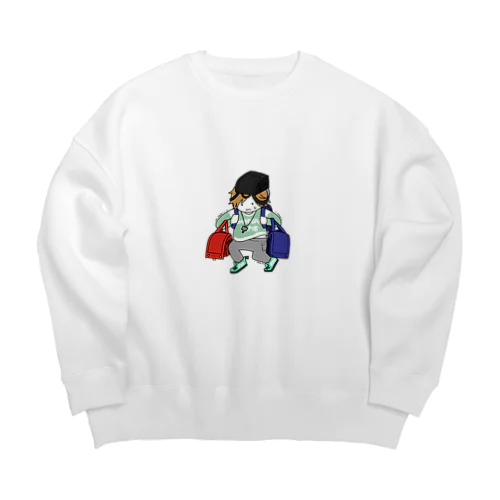 じゃんけんで負けた鍵っ子 Big Crew Neck Sweatshirt