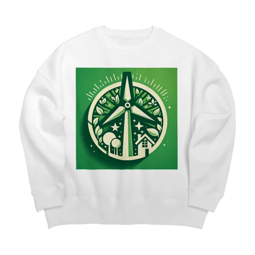 地球を守ろう２ Big Crew Neck Sweatshirt