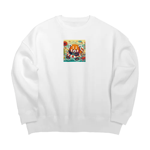 ちょっとやんちゃなレッサーパンダです Big Crew Neck Sweatshirt