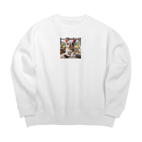 「ピエール」という名前のフレブルくん Big Crew Neck Sweatshirt