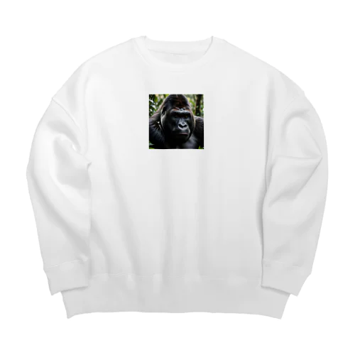 涙を流しているゴリラ Big Crew Neck Sweatshirt