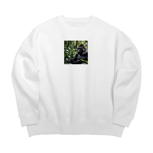 安心しているゴリラ Big Crew Neck Sweatshirt