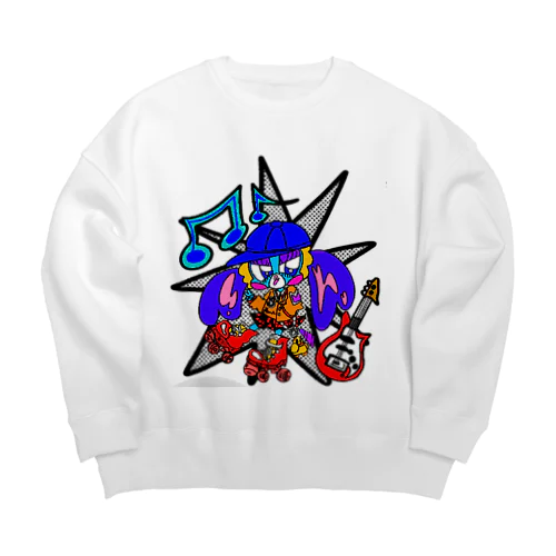 ロックな女の子⚡️🎸🎶 Big Crew Neck Sweatshirt