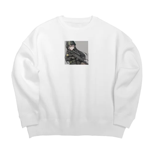 戦う乙女シリーズ 黒瀬 かなた Big Crew Neck Sweatshirt