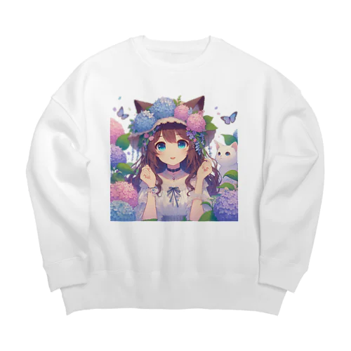 ねこニコばん Big Crew Neck Sweatshirt