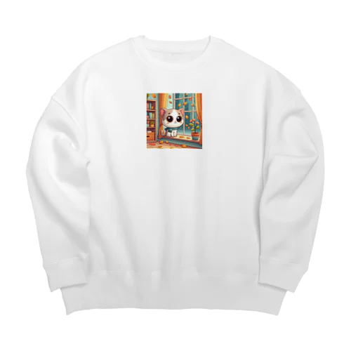 猫 Big Crew Neck Sweatshirt