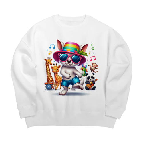 ダンシングアニマル Big Crew Neck Sweatshirt