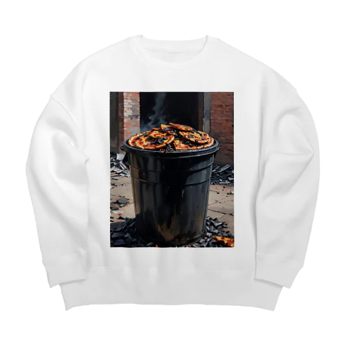 ピザよりdeath Big Crew Neck Sweatshirt