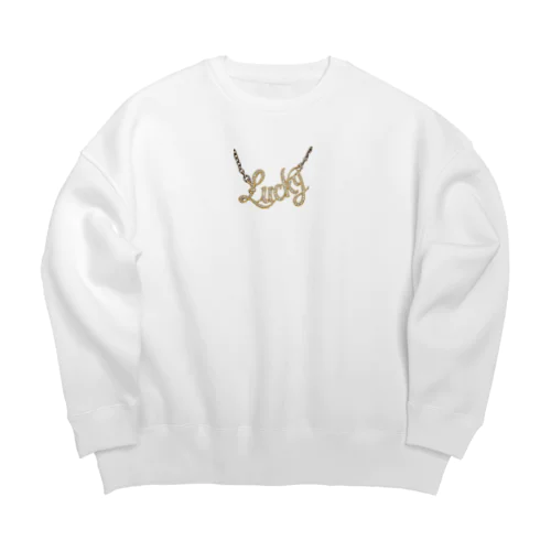 ラッキーラッキー Big Crew Neck Sweatshirt