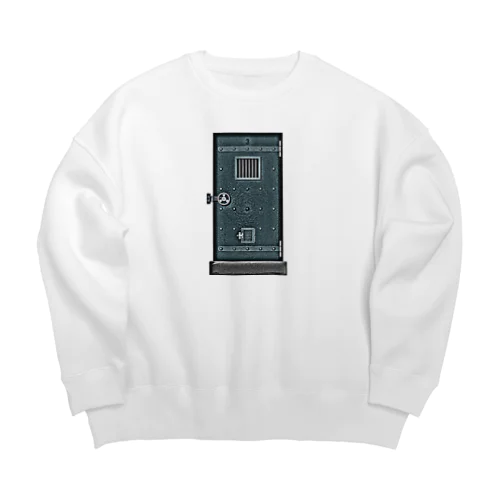 ゾンビが飛び出してきそうな禍々しい監獄の扉 Big Crew Neck Sweatshirt