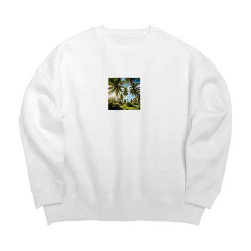 ココナッツツリーTシャツ Big Crew Neck Sweatshirt