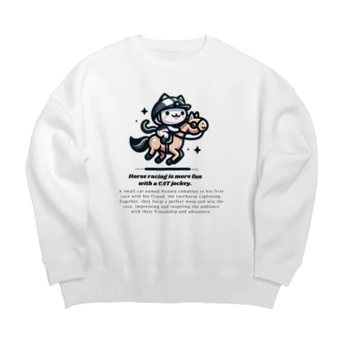 Cat Jockey Big Crew Neck Sweatshirt