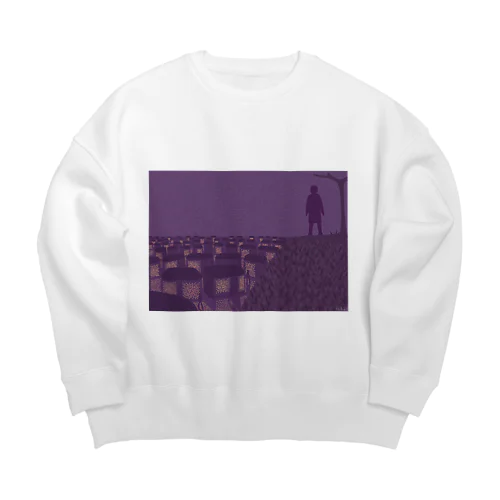 見下ろす街並み Big Crew Neck Sweatshirt